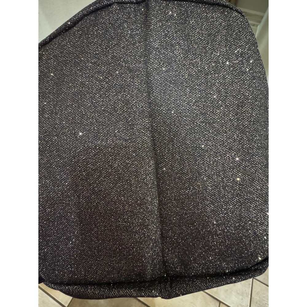 Victoria's Secret VS Drawstring Backpack Bag Black Glitter Limited Edition NEW - Picture 8 of 8